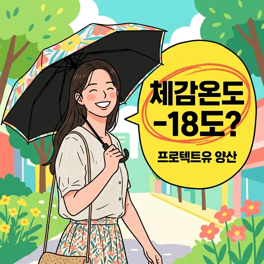프로텍트유 양산 솔직 후기! 자외선 차단 효과와 암막 쿨링 성능 비교
