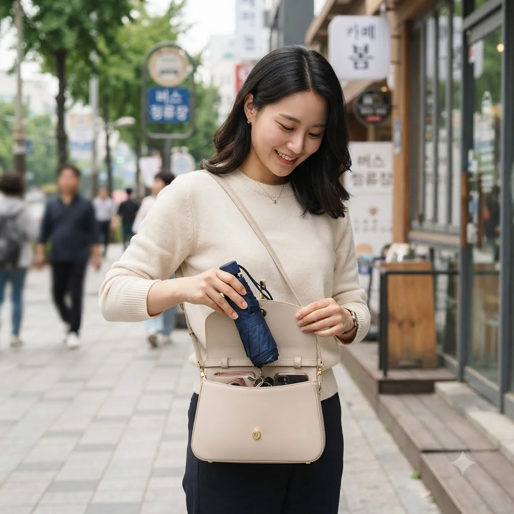 가방에 쏙 들어가는 초경량 휴대성과 양우산 겸용 활용법